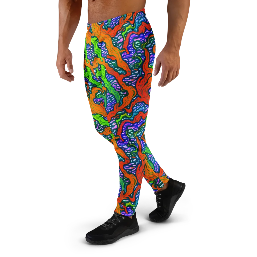 Cyber Tides on Men's Joggers — Left