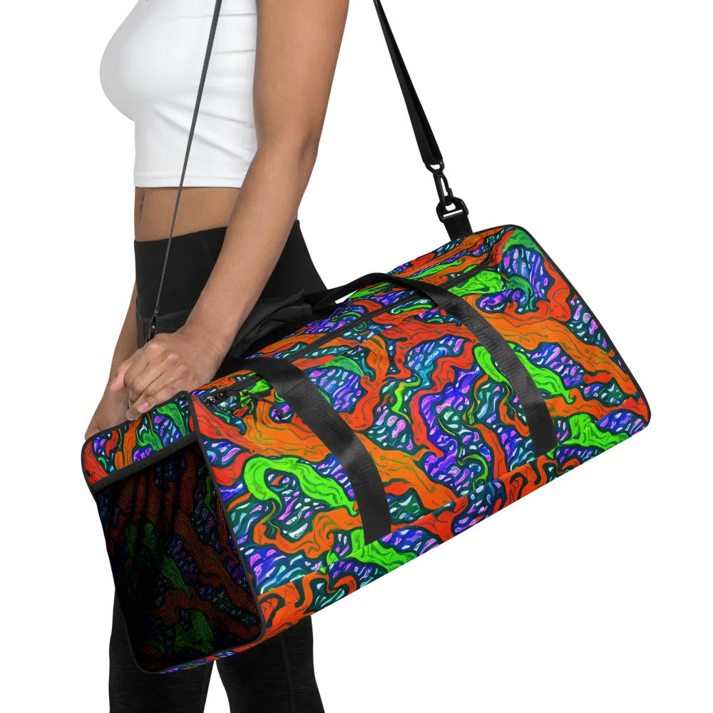Cyber Tides on Duffle Bag — Front