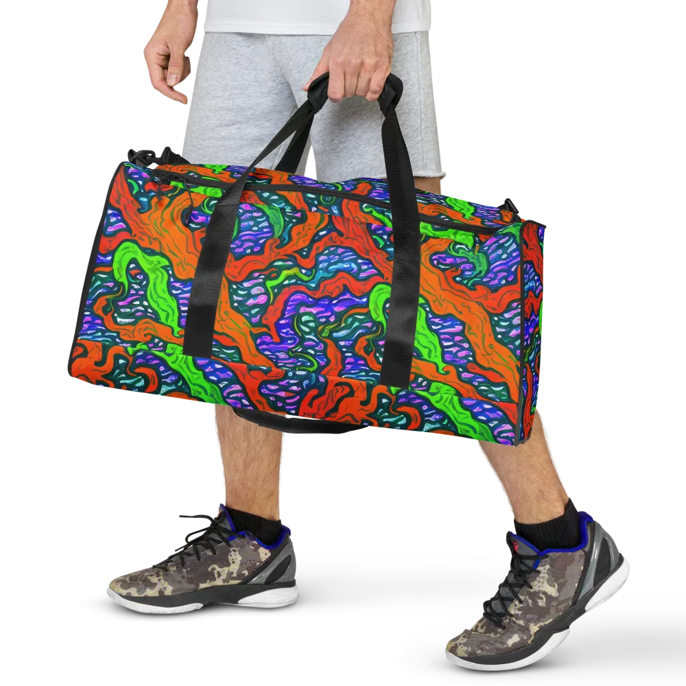 Cyber Tides on Duffle Bag — Front