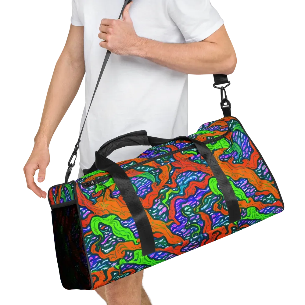 Cyber Tides on Duffle Bag — Right Front