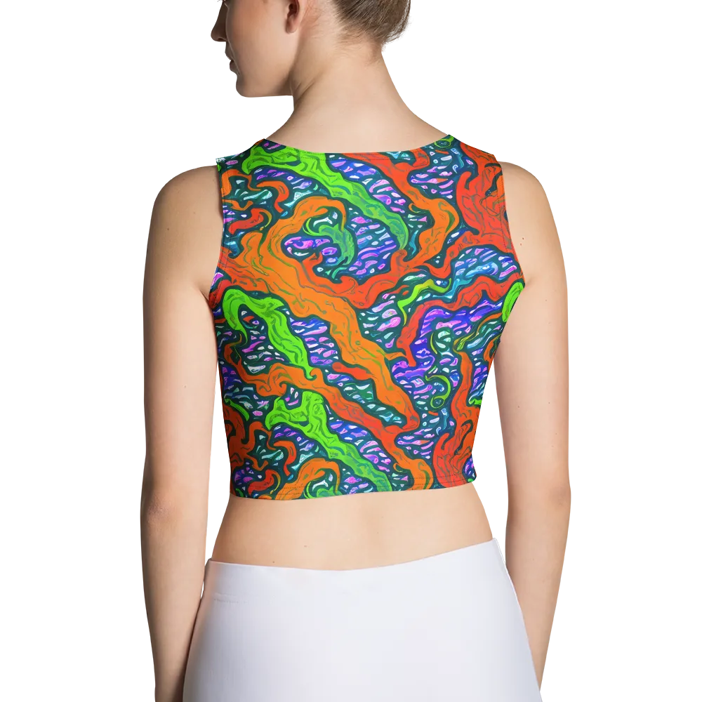 Cyber Tides on Crop Top — Back