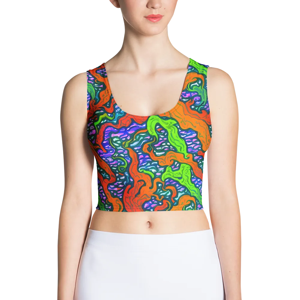 Cyber Tides on Crop Top — Front