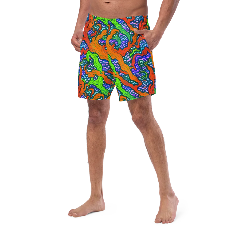 Cyber Tides on Swim Trunks — Left Front