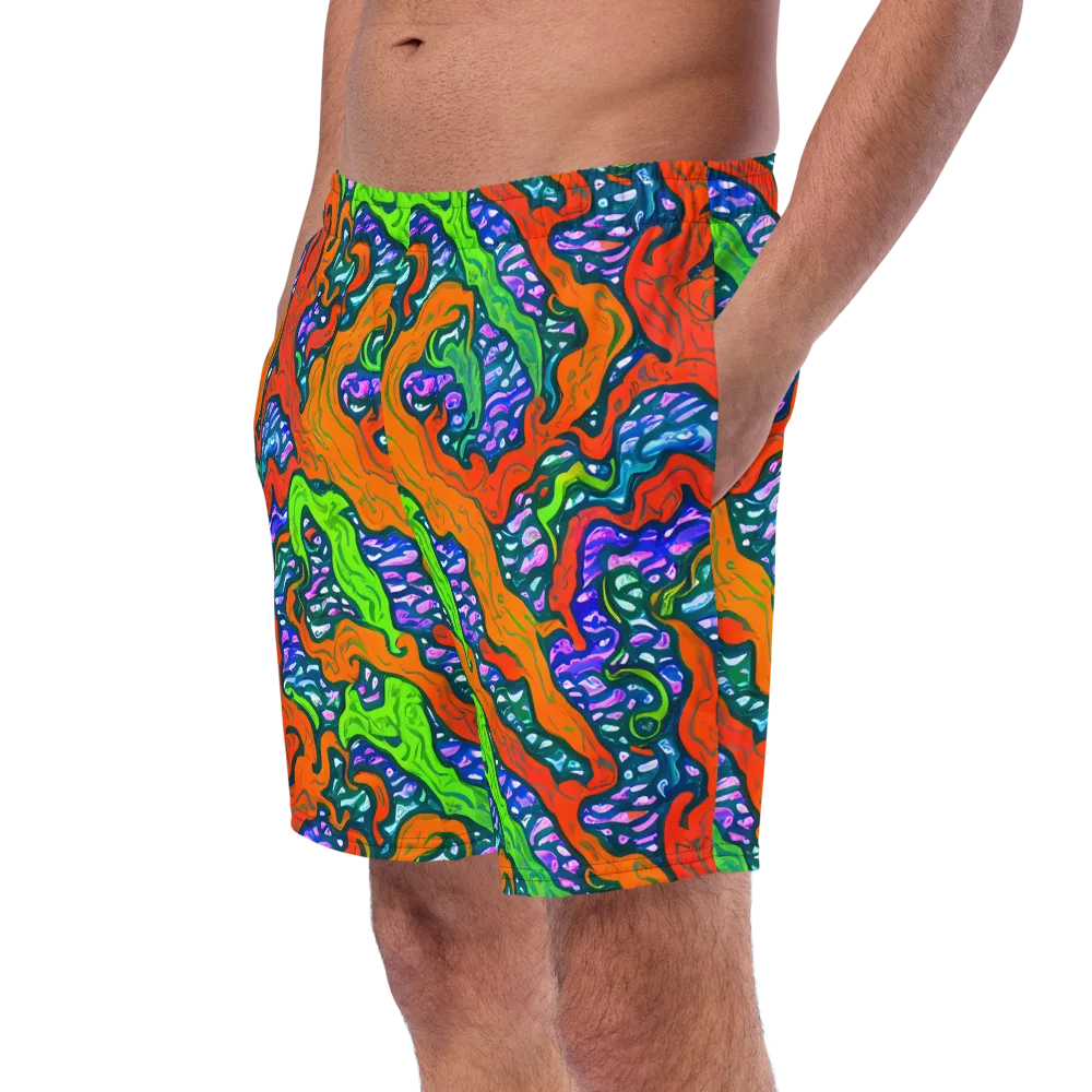 Cyber Tides on Swim Trunks — Left Front
