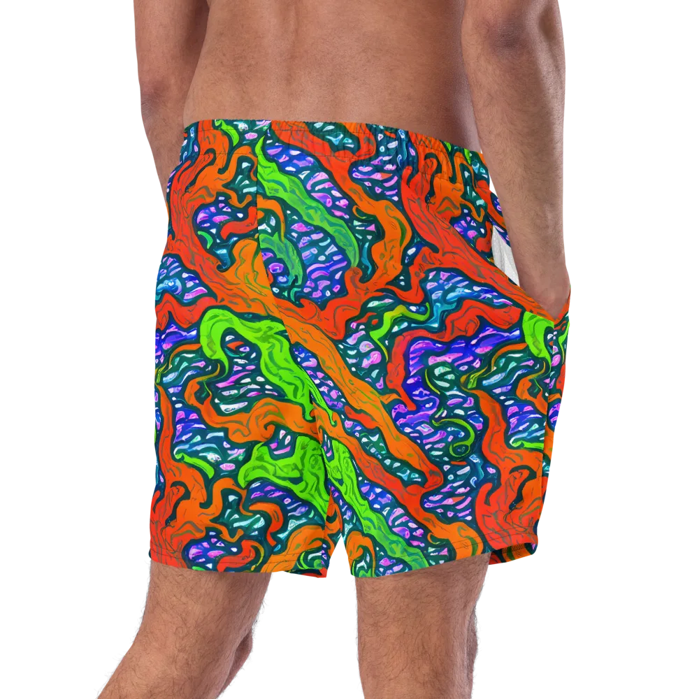Cyber Tides on Swim Trunks — Right Back