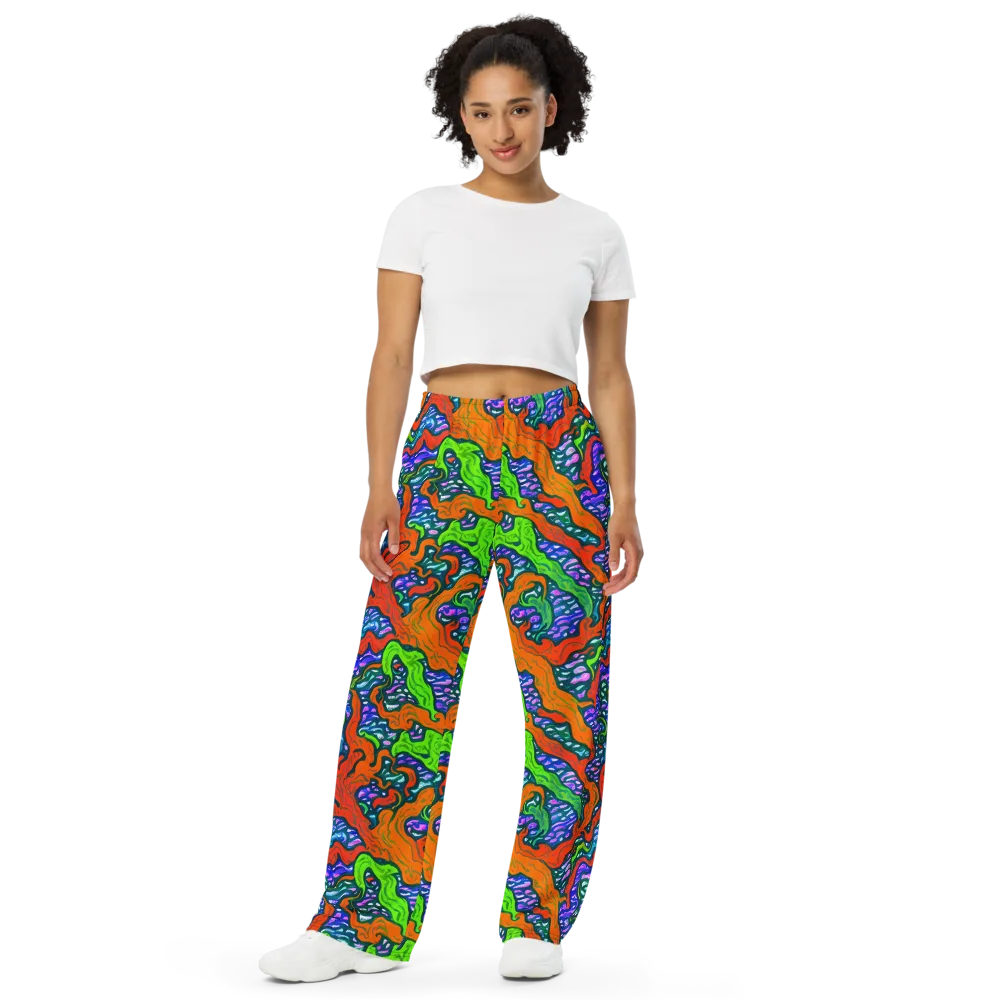 Cyber Tides on Wide-Leg Pants — Front