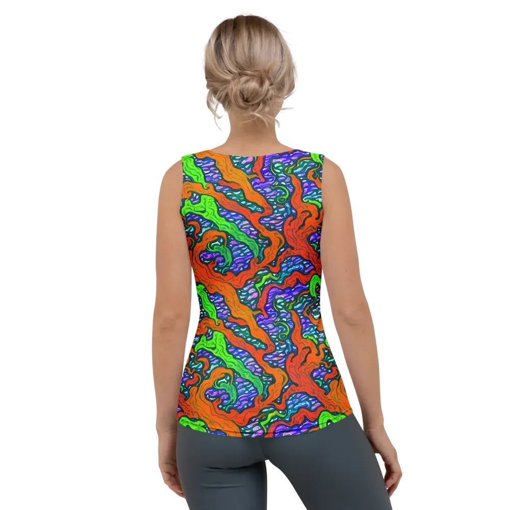 Cyber Tides on Women's Tank Top — Back