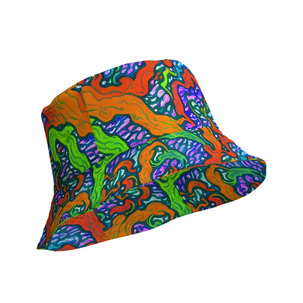 Cyber Tides on Reversible Bucket Hat — Product details Outside