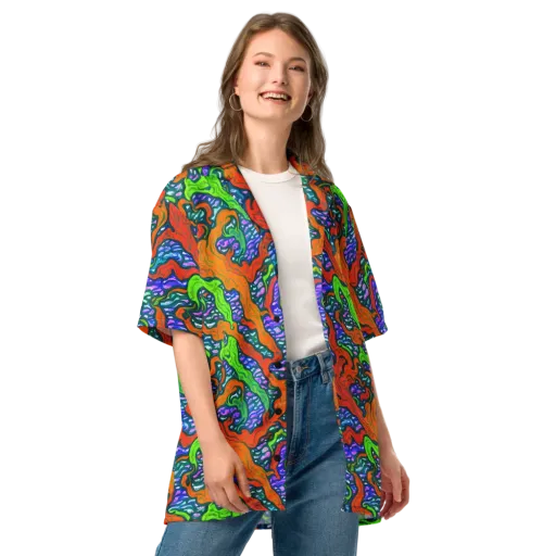 Cyber Tides on a Button Shirt