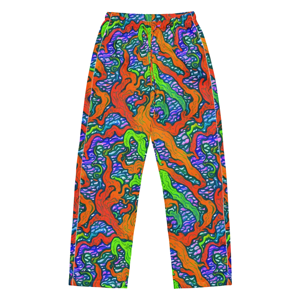 Cyber Tides on Women's Pajama Pants — Front