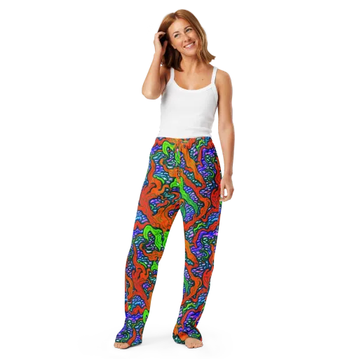 Cyber Tides on a Women's Pajama Pants