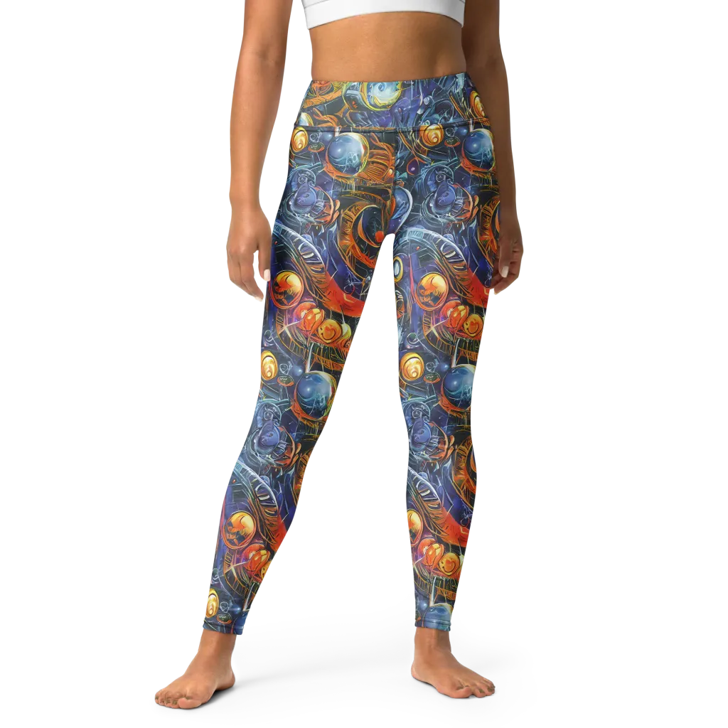 Bluefire Abyss on Yoga Leggings — Front
