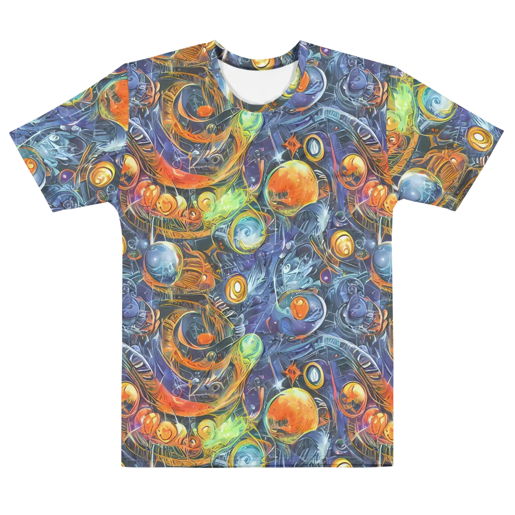 Bluefire Abyss on Men's Cotton Crew Neck T-Shirt — Front