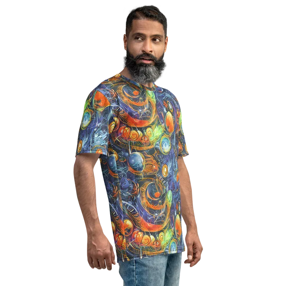 Bluefire Abyss on Men's Crew Neck T-Shirt — Right