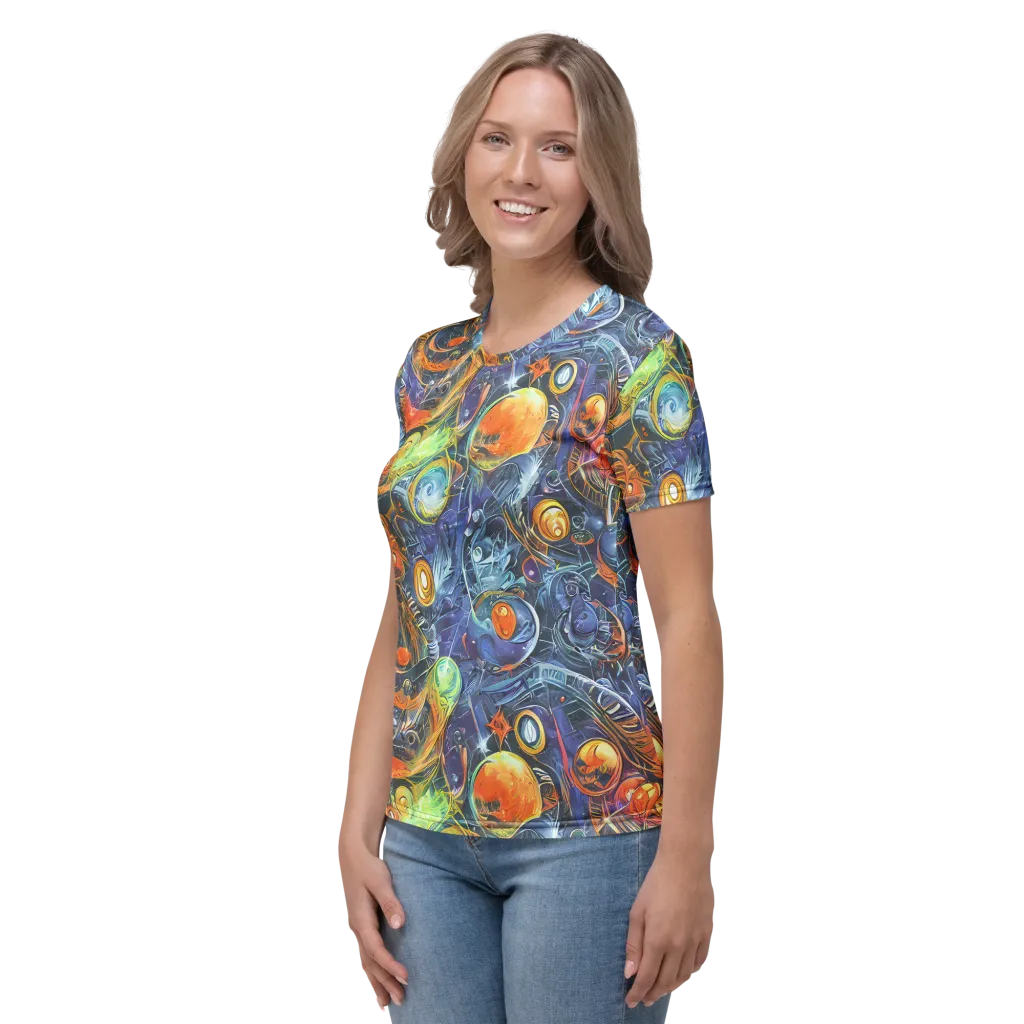 Bluefire Abyss on Women's Crew Neck T-Shirt — Left