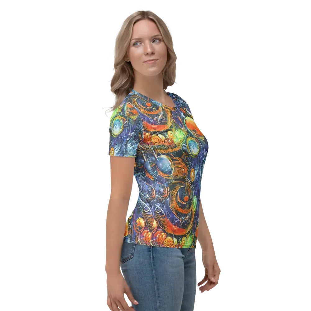 Bluefire Abyss on Women's Crew Neck T-Shirt — Right