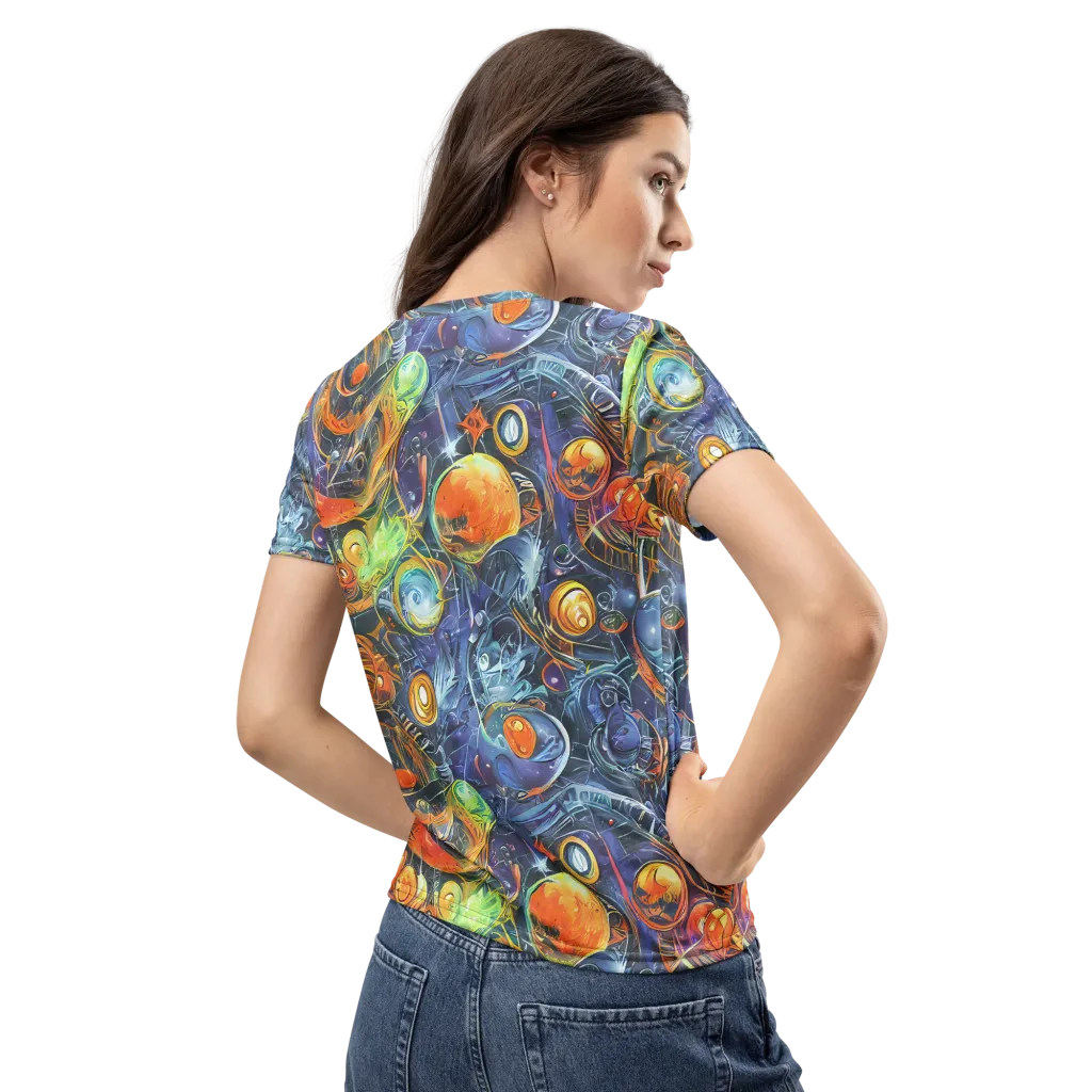 Bluefire Abyss on Women's Crew Neck T-Shirt — Back
