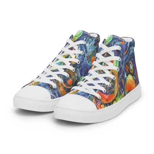 Bluefire Abyss on a Women's High Top Canvas Shoes