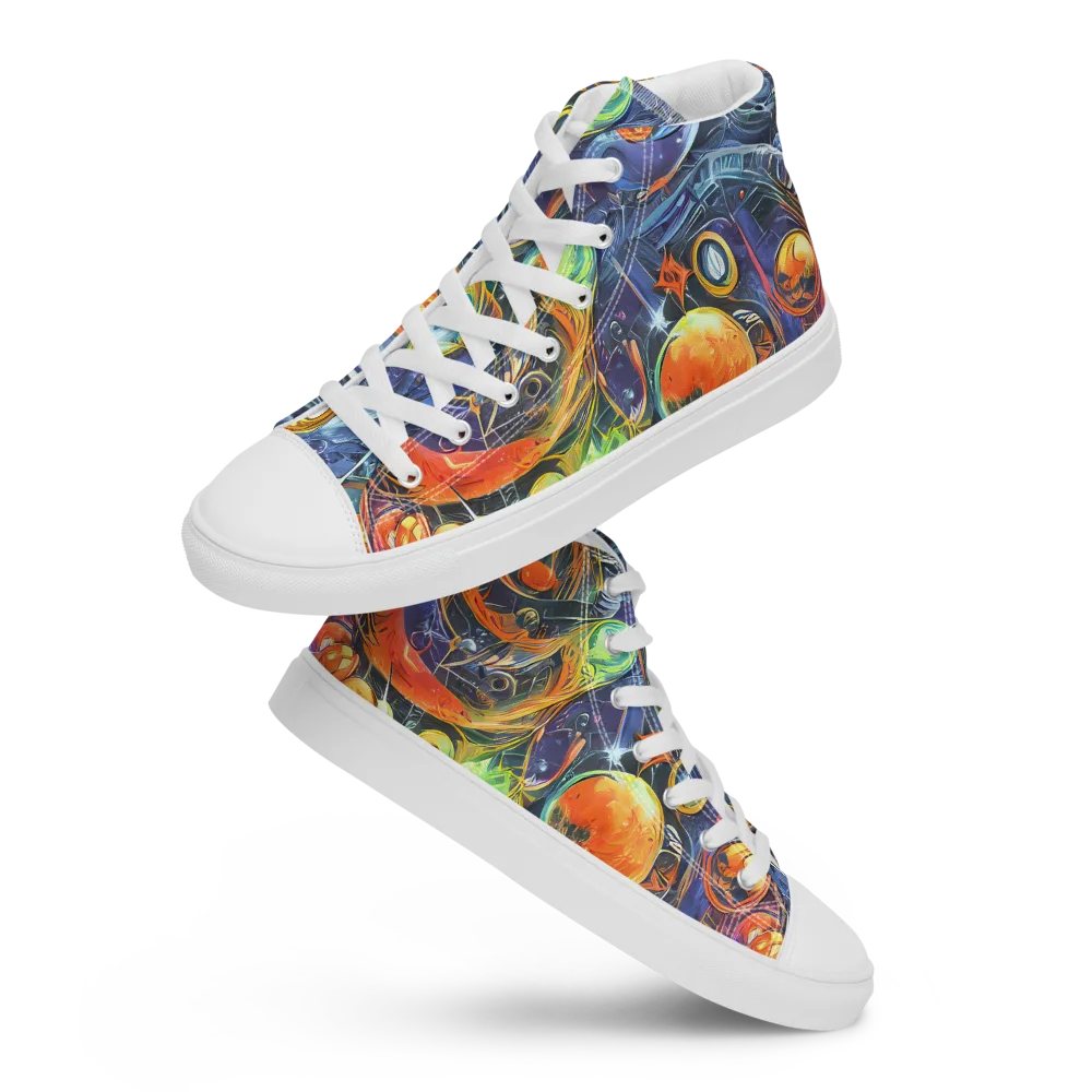 Bluefire Abyss on Women's High Top Canvas Shoes — Front