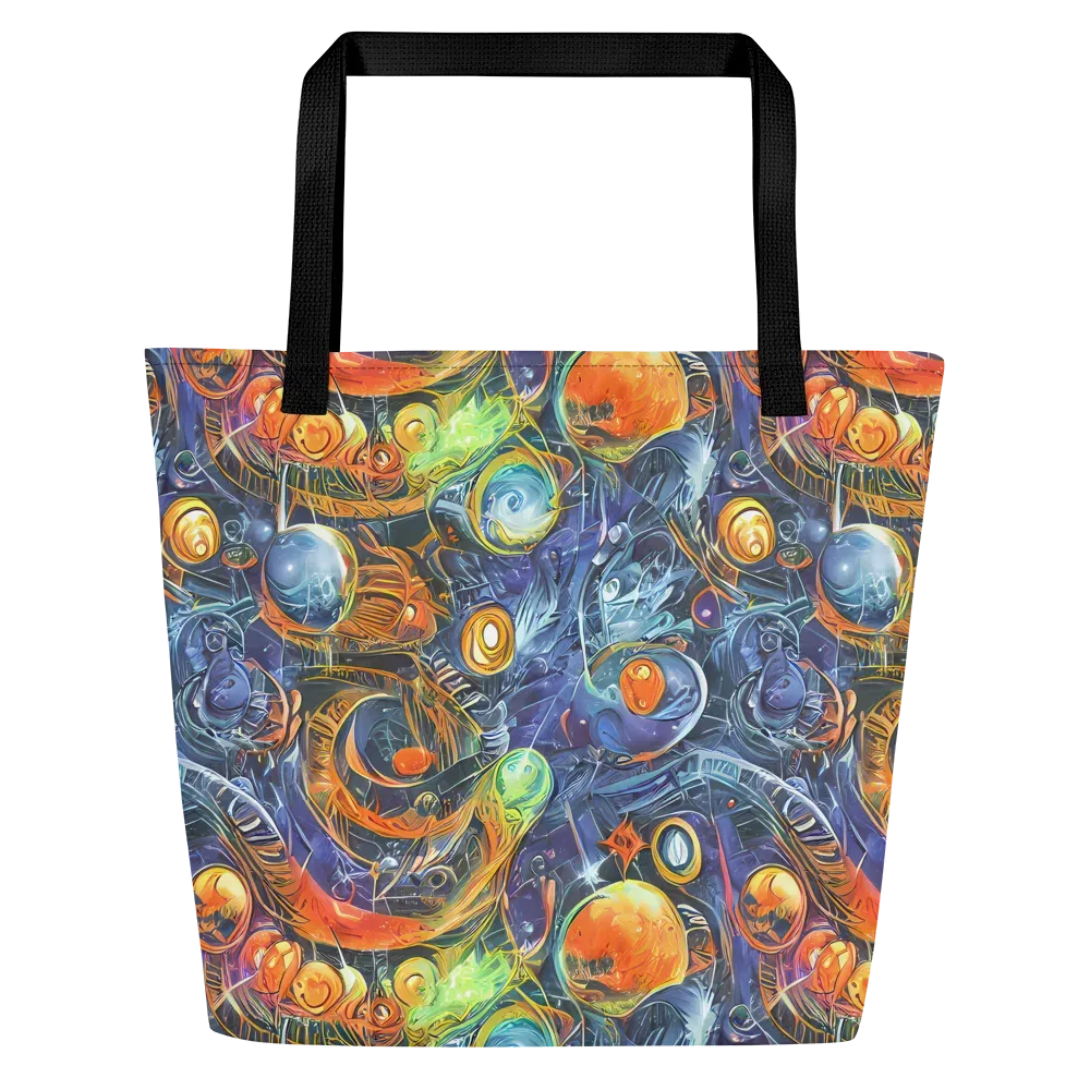 Bluefire Abyss on Large Tote Bag W/ Pocket — Front