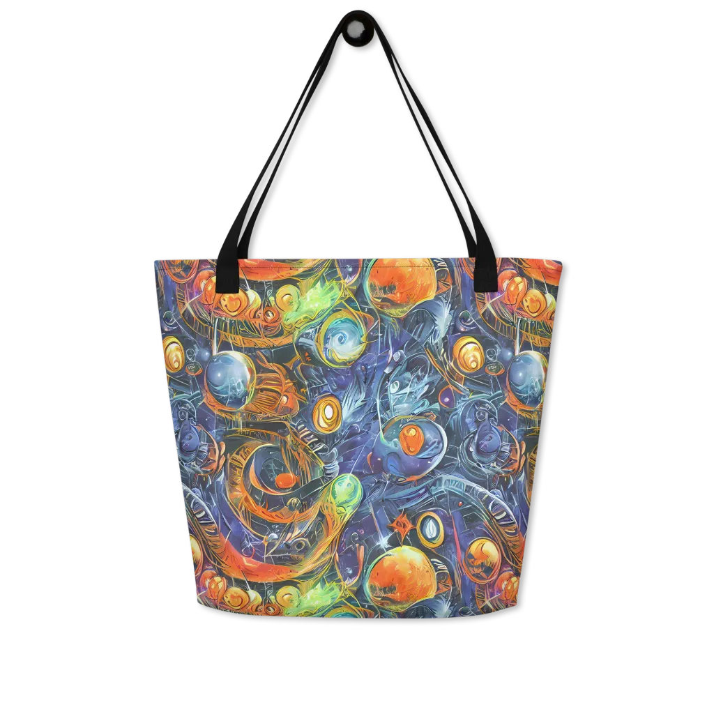 Bluefire Abyss on Large Tote Bag W/ Pocket — Front
