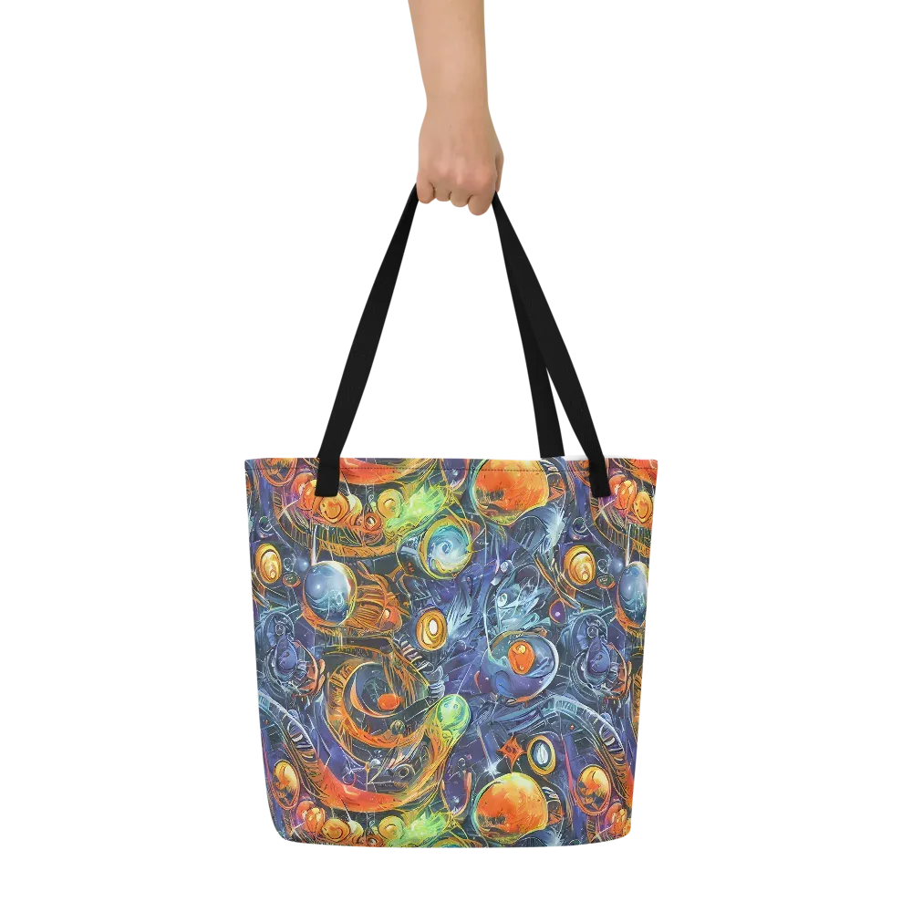 Bluefire Abyss on Large Tote Bag W/ Pocket — Front