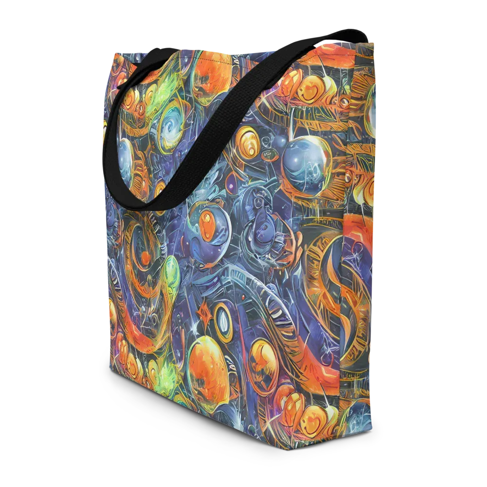 Bluefire Abyss on Large Tote Bag W/ Pocket — Front