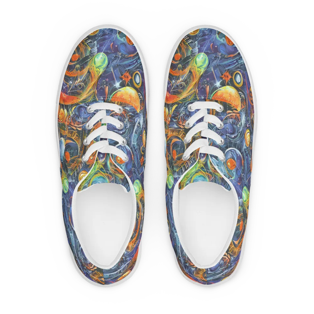 Bluefire Abyss on Men's Lace-Up Canvas Shoes — Front