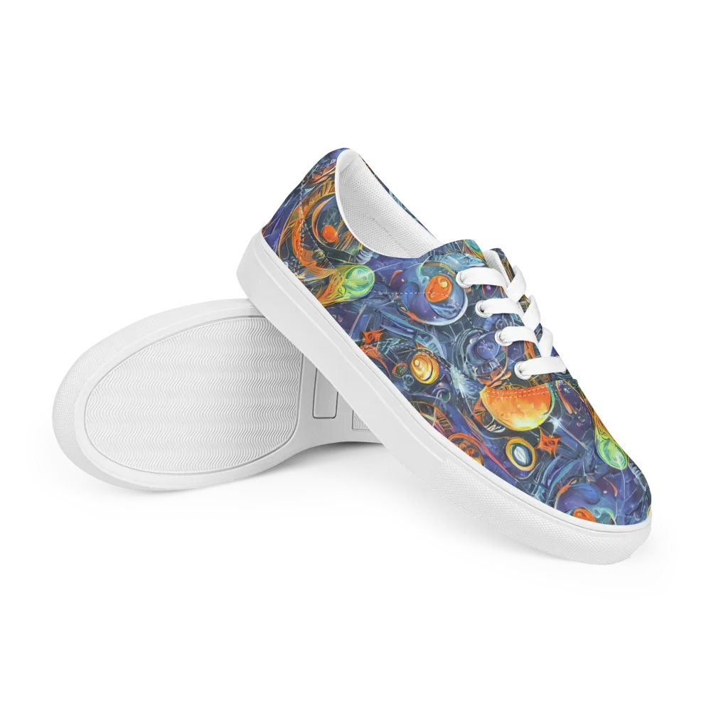 Bluefire Abyss on Men's Lace-Up Canvas Shoes — Right Front