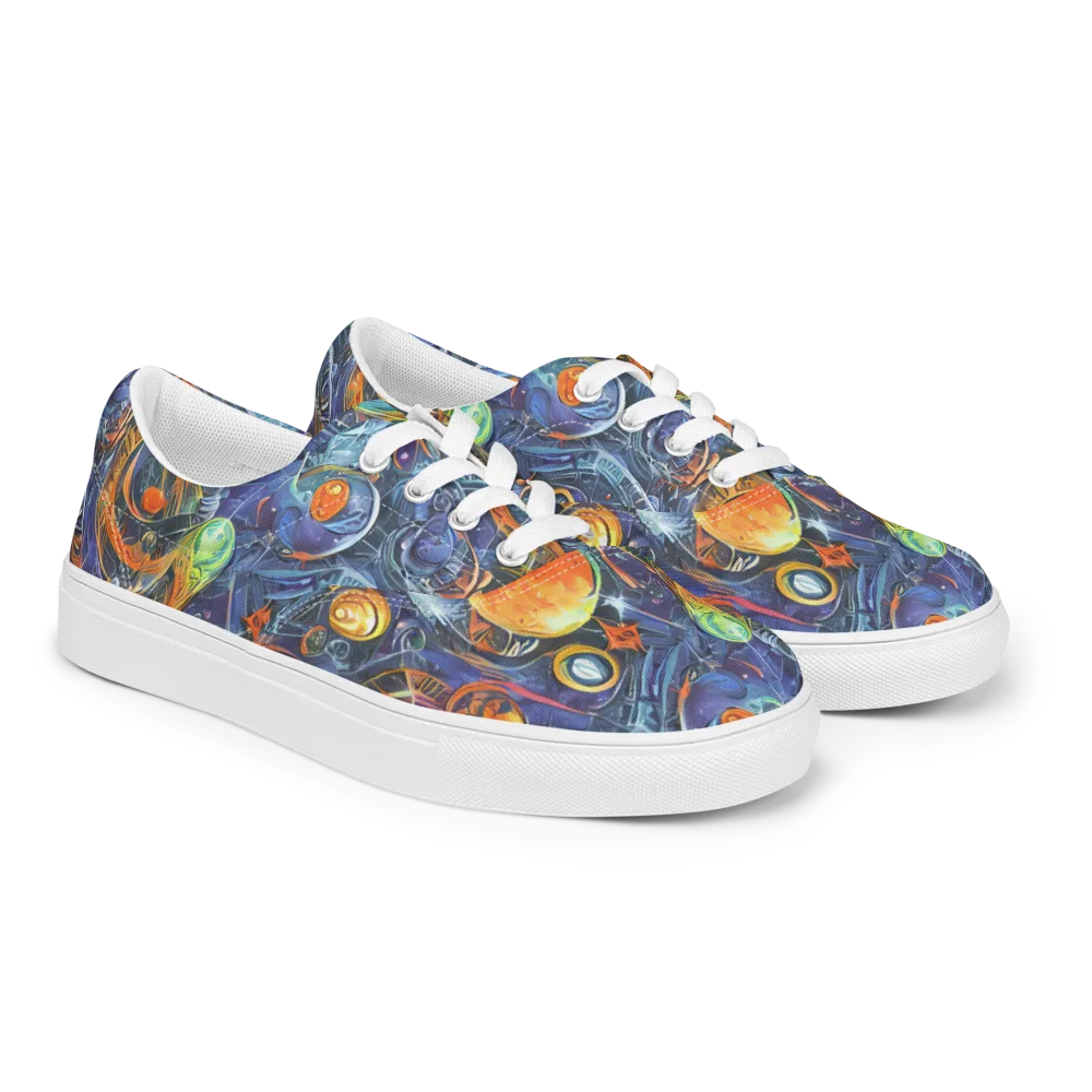 Bluefire Abyss on Men's Lace-Up Canvas Shoes — Right Front
