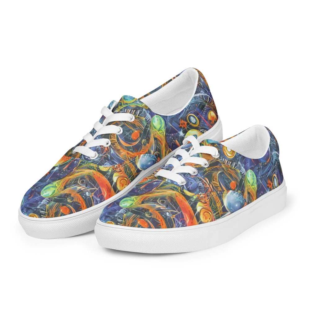 Bluefire Abyss on Men's Lace-Up Canvas Shoes — Left Front