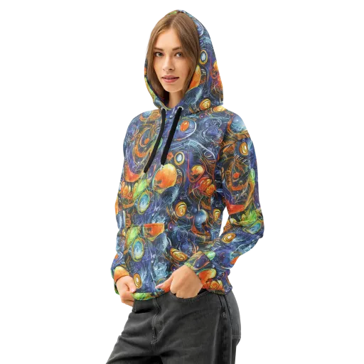 Bluefire Abyss on a Cotton Hoodie
