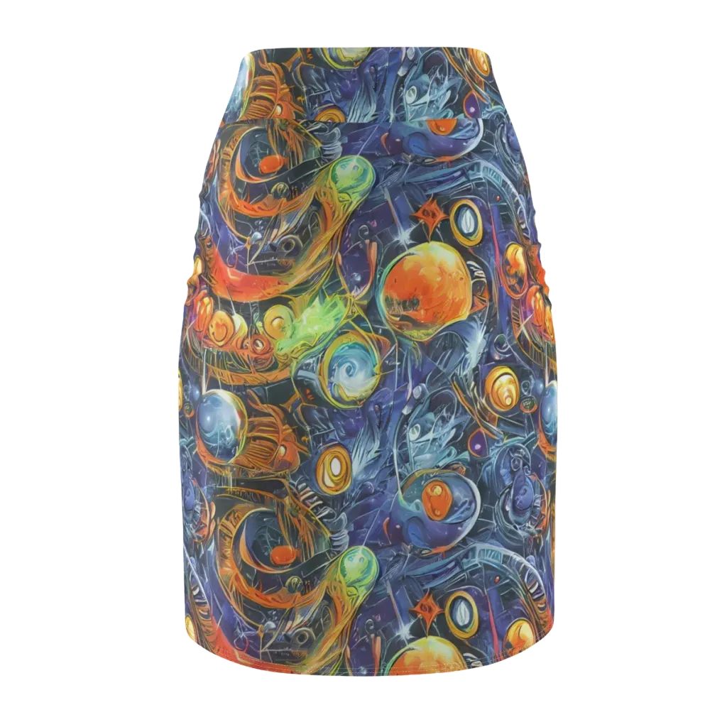 Bluefire Abyss on Pencil Skirt — Back