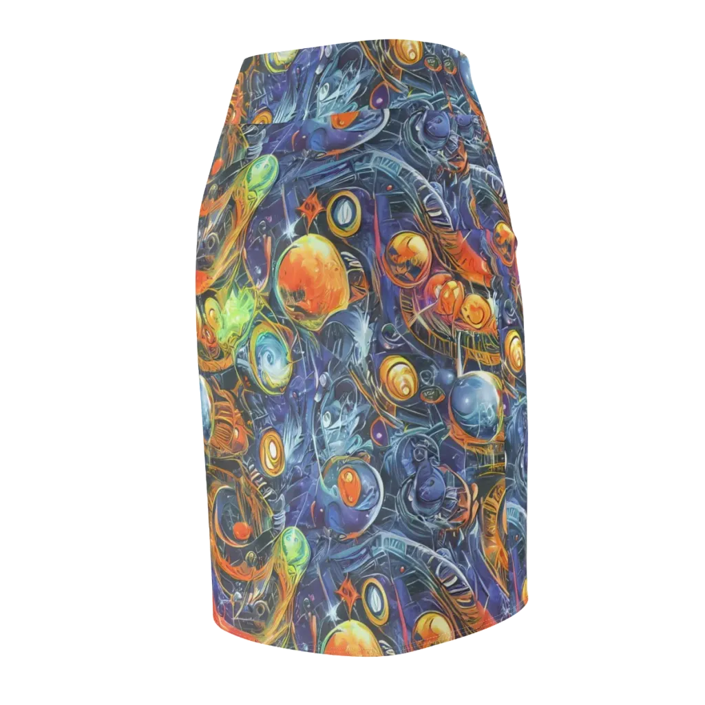 Bluefire Abyss on Pencil Skirt — Back Side