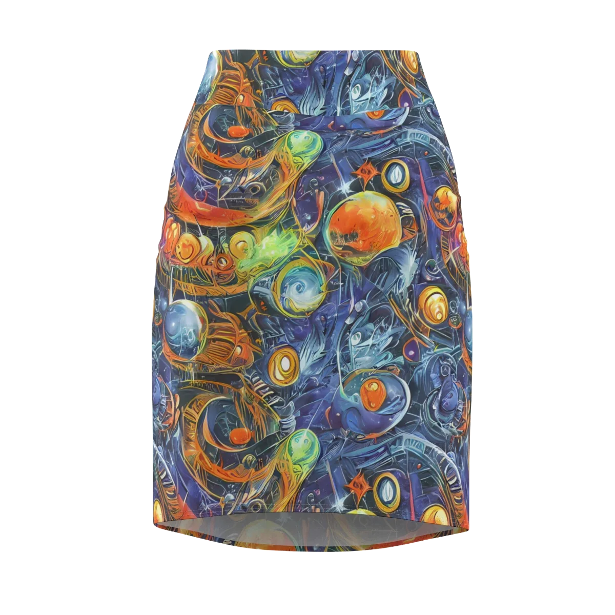 Bluefire Abyss on Pencil Skirt — Front