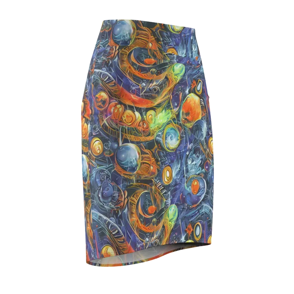 Bluefire Abyss on Pencil Skirt — Front Side