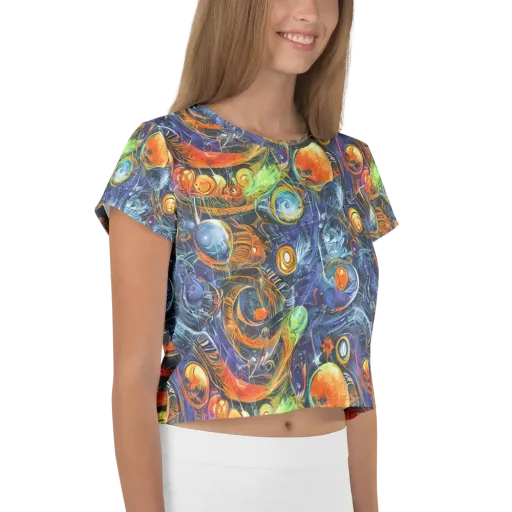 Bluefire Abyss on a Crop Tee