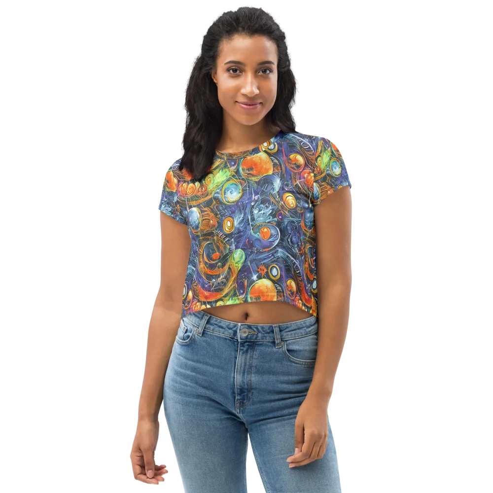 Bluefire Abyss on Crop Tee — Front