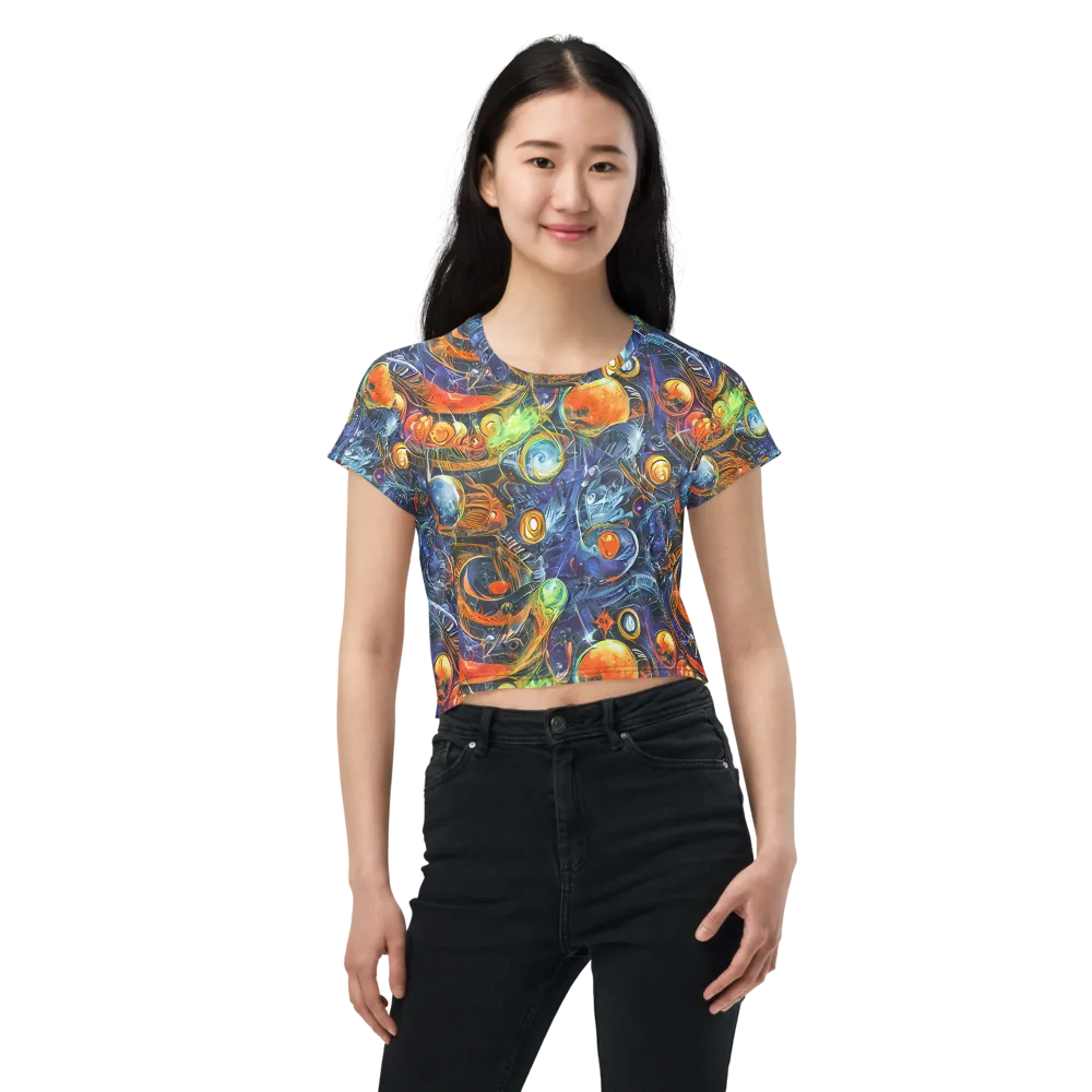 Bluefire Abyss on Crop Tee — Front