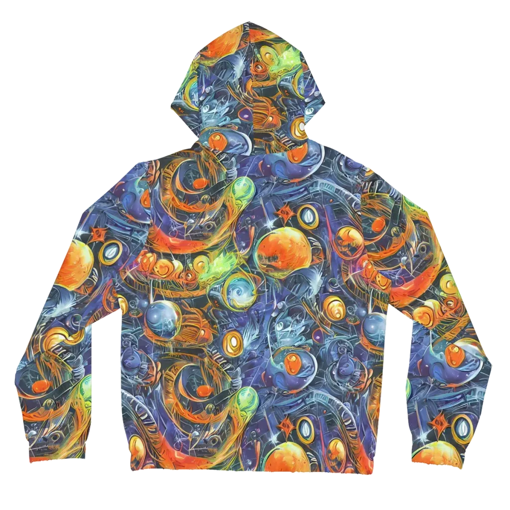Bluefire Abyss on Women's Full-Zip Hoodie — Back