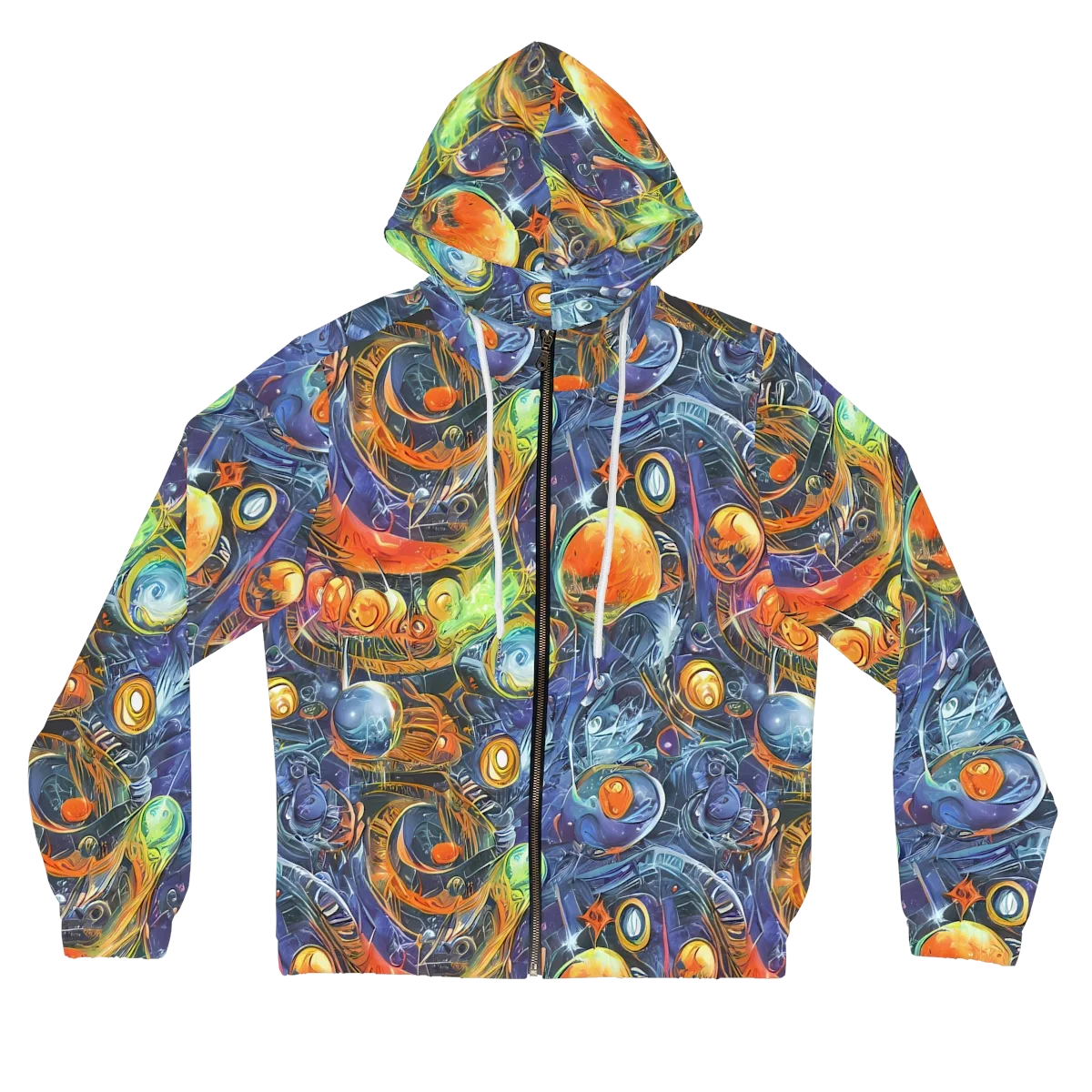 Bluefire Abyss on Women's Full-Zip Hoodie — Front