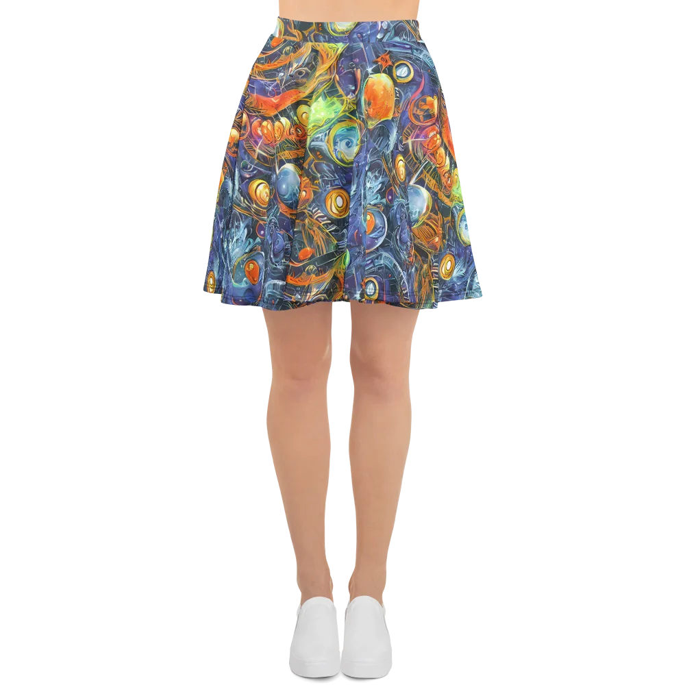 Bluefire Abyss on Skater Skirt — Front