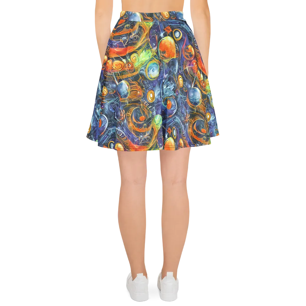 Bluefire Abyss on Skater Skirt — Back