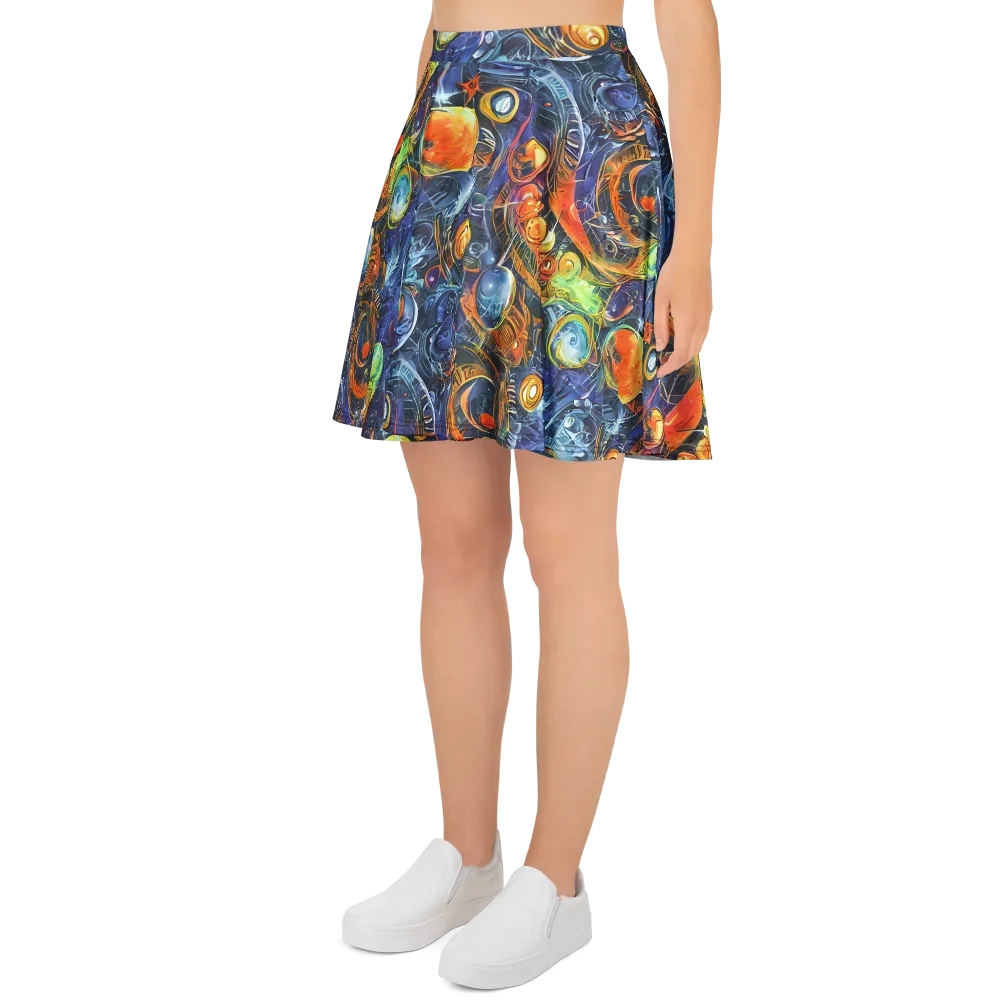 Bluefire Abyss on Skater Skirt — Left