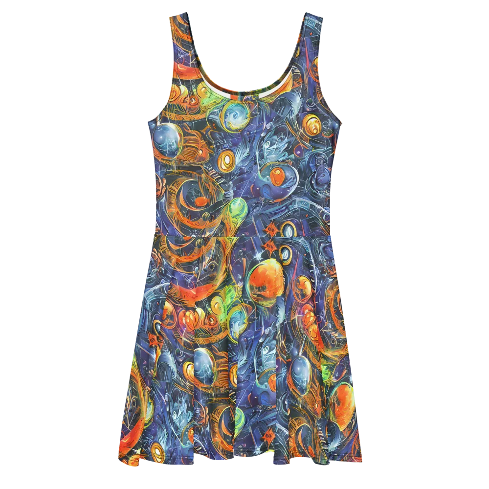 Bluefire Abyss on Skater Dress — Front