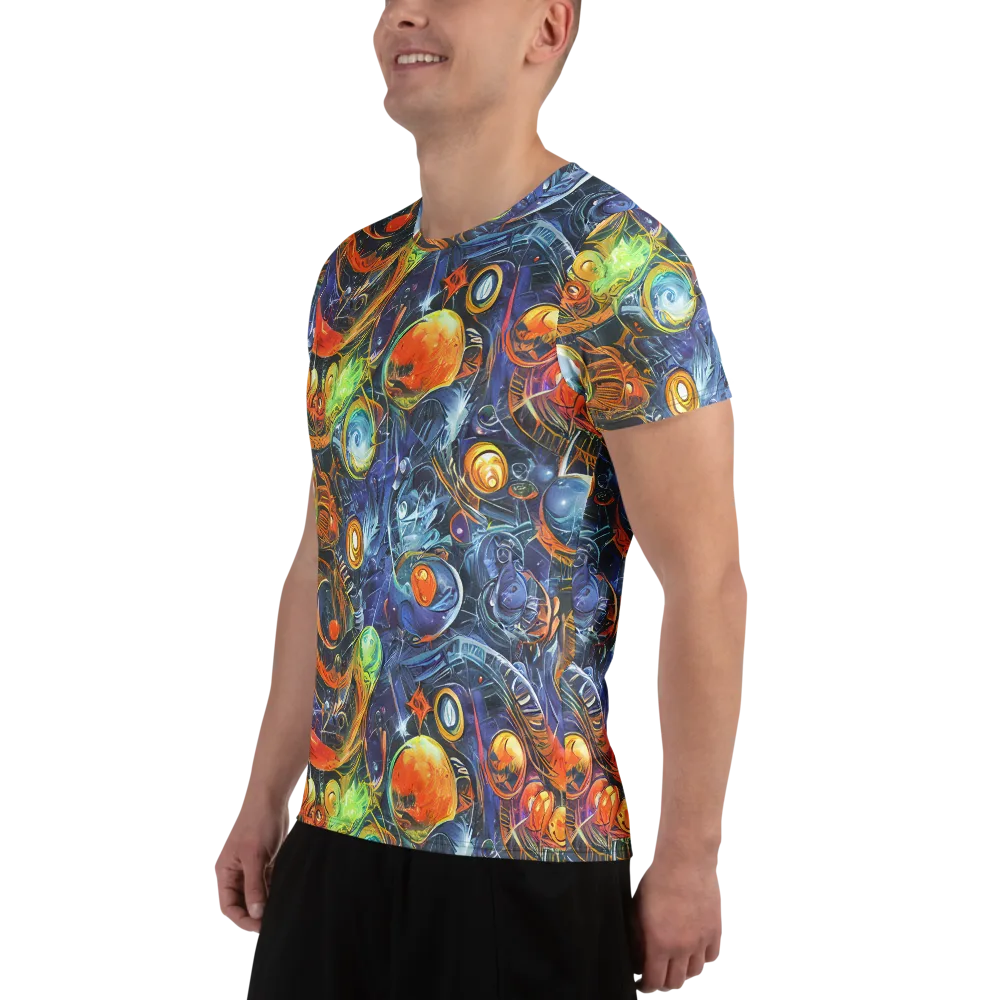 Bluefire Abyss on Men's Athletic T-Shirt — Left