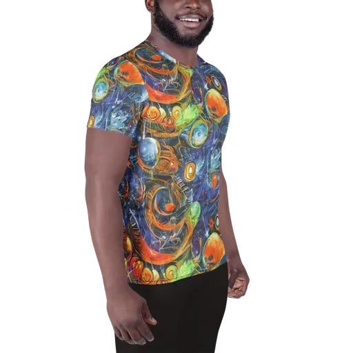 Bluefire Abyss on a Men's Athletic T-Shirt