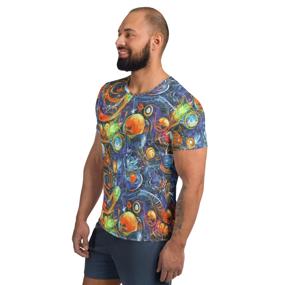 Bluefire Abyss on Men's Athletic T-Shirt — Left
