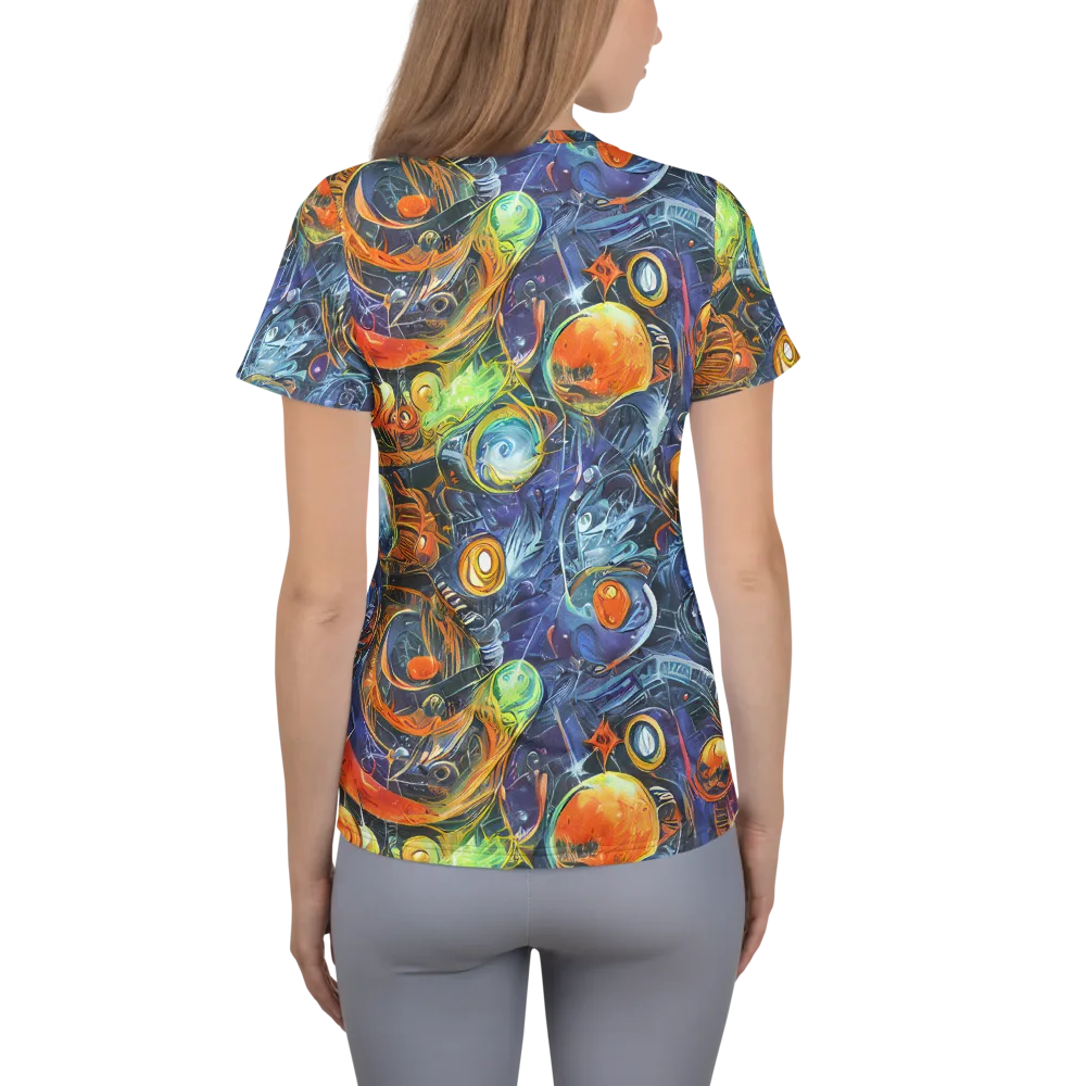 Bluefire Abyss on Women's Athletic T-Shirt — Back
