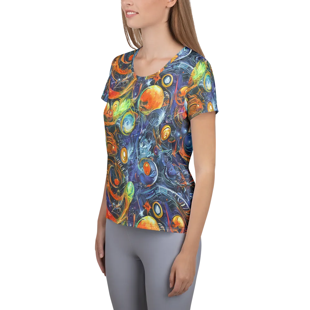 Bluefire Abyss on Women's Athletic T-Shirt — Left